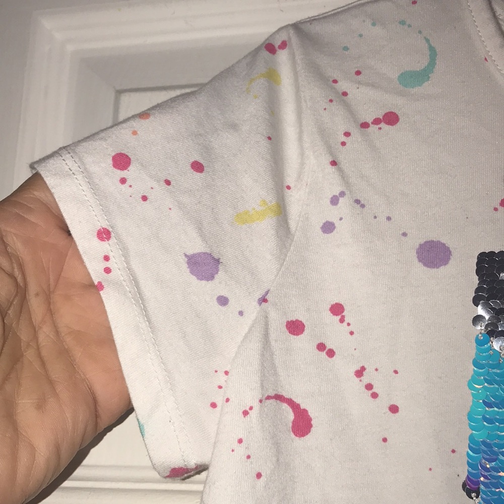 Girls' Place Sequined “LOVE” Tee - Picture 6 of 9